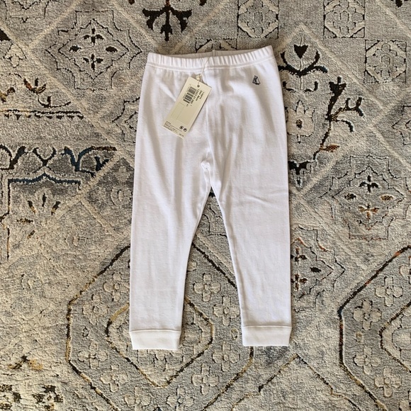 NWT Petit Bateau white leggings, size 18-24 months - Picture 2 of 4